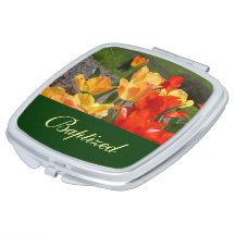 Baptised gifts compact mirrors Tulips Baptism gift