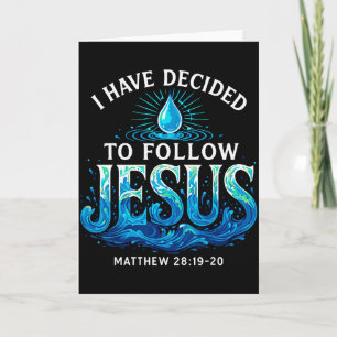 Baptised I Have Decided To Follow Jesus Baptism Card