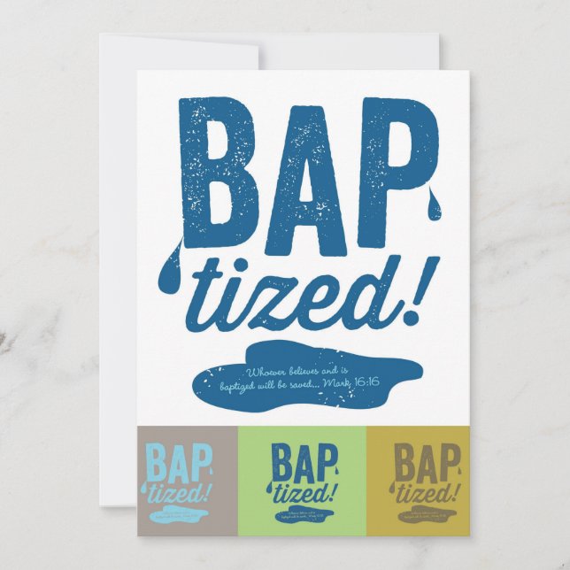 Baptised! Invitations (Front)