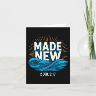 Baptised Made New Baptism  Card