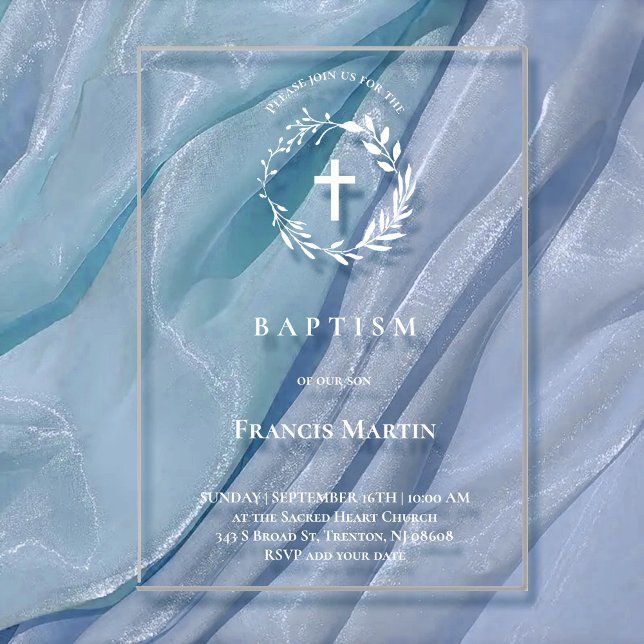 Baptism Acrylic Invitations (Creator Uploaded)