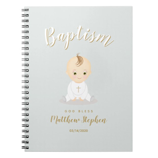 Baptism Baby Boy Notebook (Front)