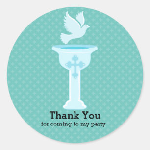 Baptism baby * choose background colour classic round sticker
