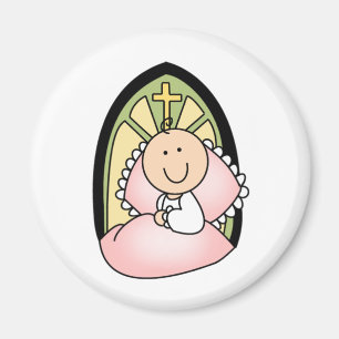 Baptism Baby Girl Magnet