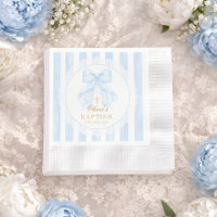 Baptism Blue Bow Baby Boy