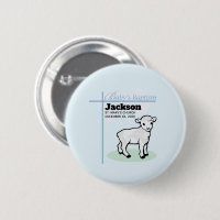 Baptism Blue Boy Lamb, Customisable