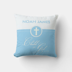 Baptism Blue Child of God, Customisable Cushion