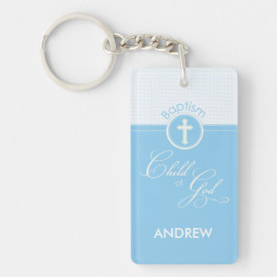 Baptism Blue Child of God, Customisable Key Ring