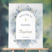 Baptism blue foliage welcome
