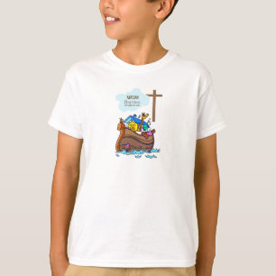 Baptism Boy Noah's Ark, Cute Animals Personalised T-Shirt