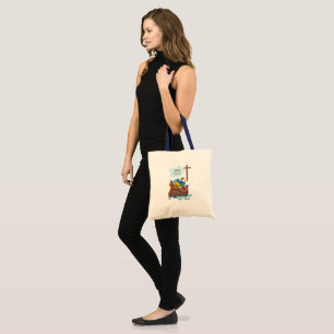 Baptism Boy Noah's Ark, Cute Animals Personalised Tote Bag
