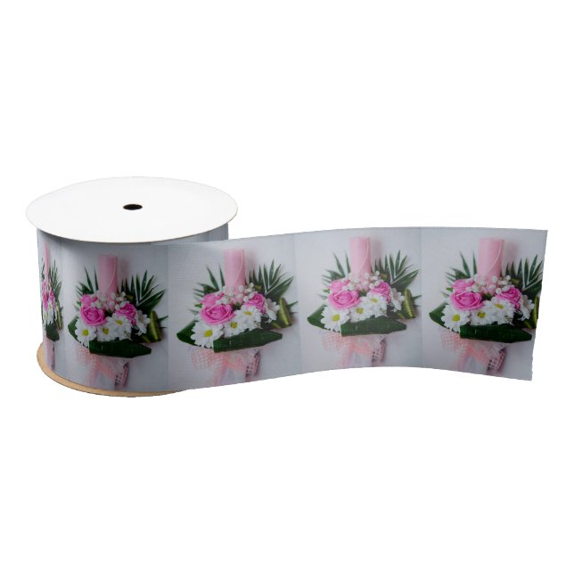 Baptism candle satin ribbon (Spool)
