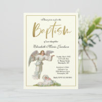 Baptism Christening Angel with Baby Girl