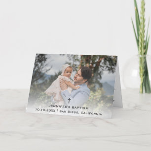 Baptism Christening Communion Religious Christian Thank You Card