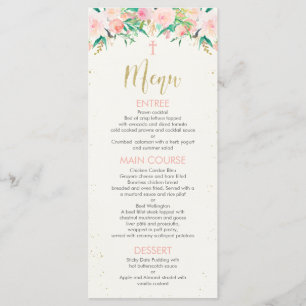 Baptism Christening Floral menu