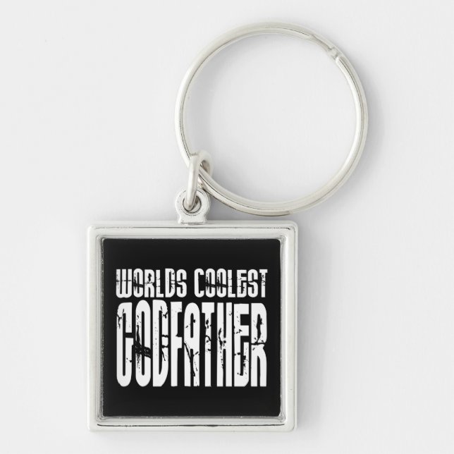 Baptism Christening Gifts Worlds Coolest Godfather Key Ring (Front)