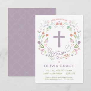 Baptism, Christening Invite for Girl - Customise