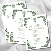 Baptism Christening Irish Green Celtic Cross