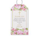 Baptism Christening Pink Rose Floral