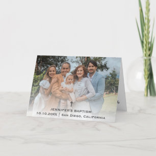 Baptism Christening Religious Communion Christian Thank You Card