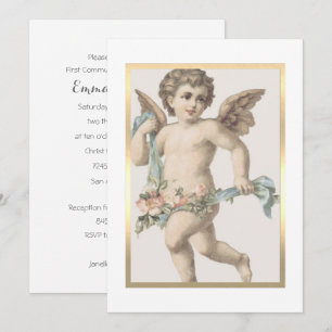Baptism/Confirnation/First Communion Cherub Invitation