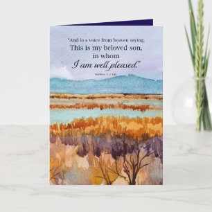 Baptism Congratulations Bible Matthew Desert  Card