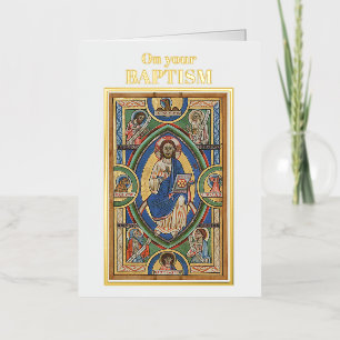 Baptism congratulations foil greeting card