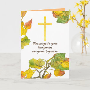 Baptism Congratulations Mark Bible Verse Christian Card