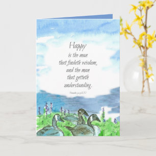 Baptism Congratulations Proverbs Bible Scripture  Card