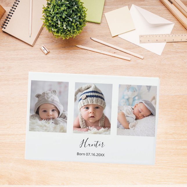 Baptism custom photo modern boy girl guest book (Creator Uploaded)