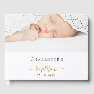 Baptism custom photo modern girl  guest book