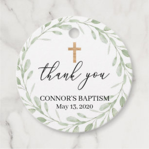 Baptism Favour Tags, Boy Baptism Tags, Christening Tags