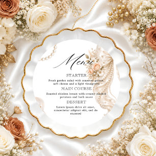 Baptism Floral Bow and Pearl Menu