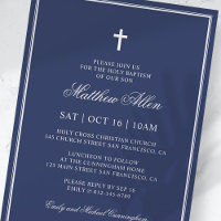 Baptism For Him | Elegant Classic Cross