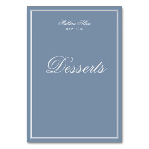 Baptism For Him   Elegant Classic Cross Table Number