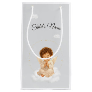 Baptism Gift Bag for Boy with Angel | Personalized