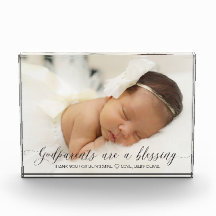 Baptism Gift for Godparents Simple Modern Script