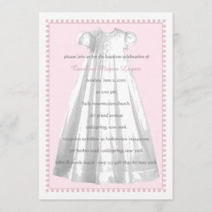 Baptism Gown Invitation