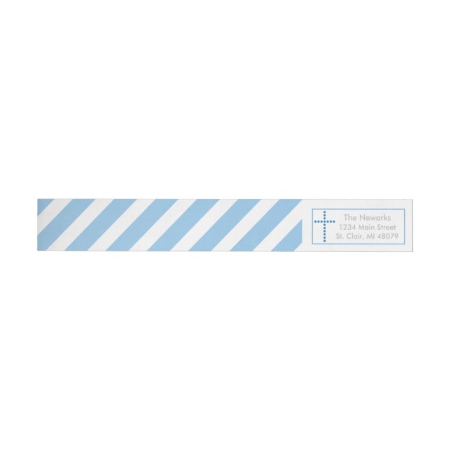 Baptism, Holy Communion | Blue Cross Address Label (Individual)