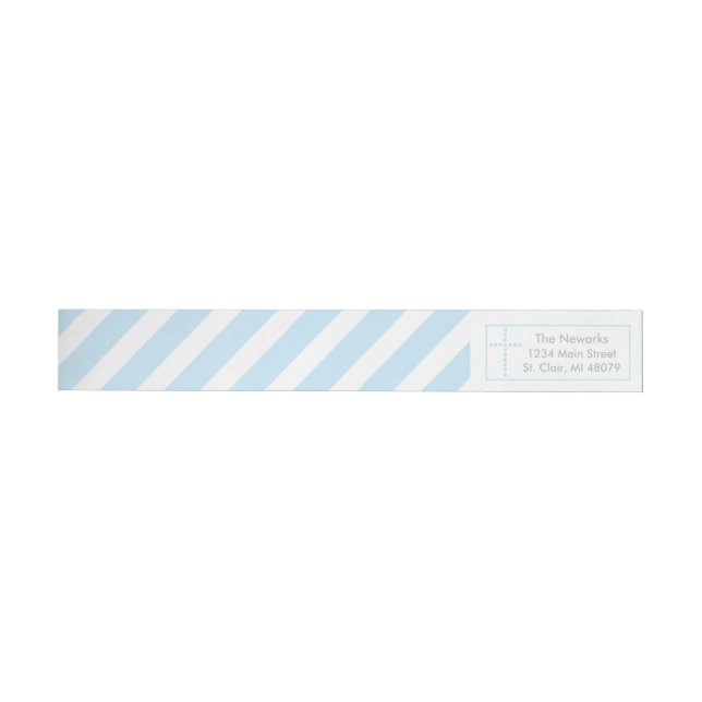 Baptism, Holy Communion | Blue Cross Address Label (Individual)