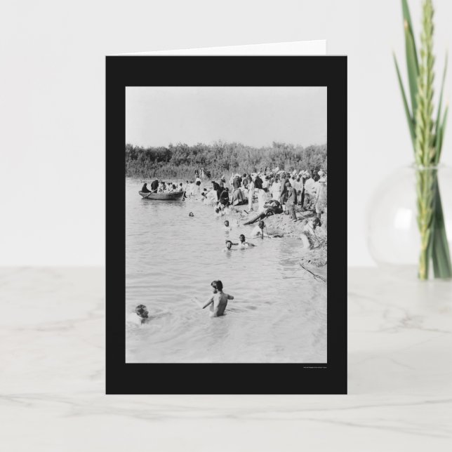 Baptism in the Jordan River 1884 Card (Front)