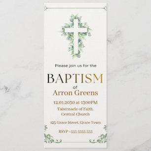 Baptism Invitation   Simple and Elegant Christian 