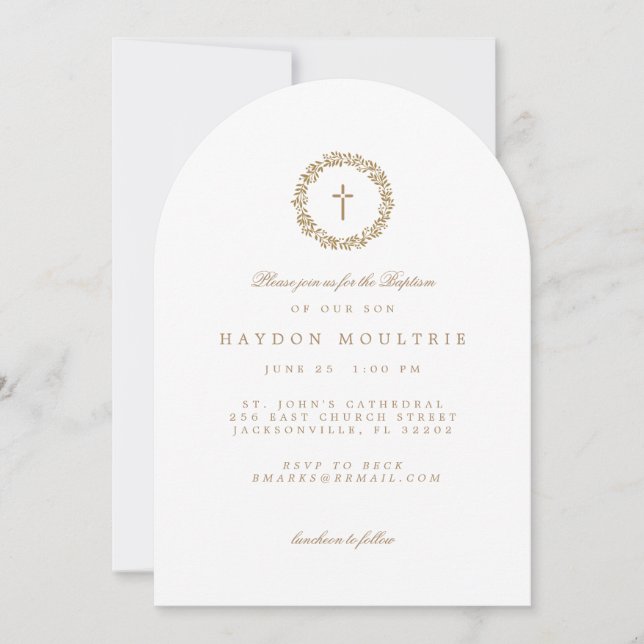 Baptism Invitation White (Front)