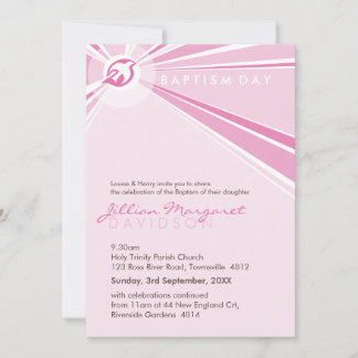 BAPTISM INVITES :: modern dove 8P