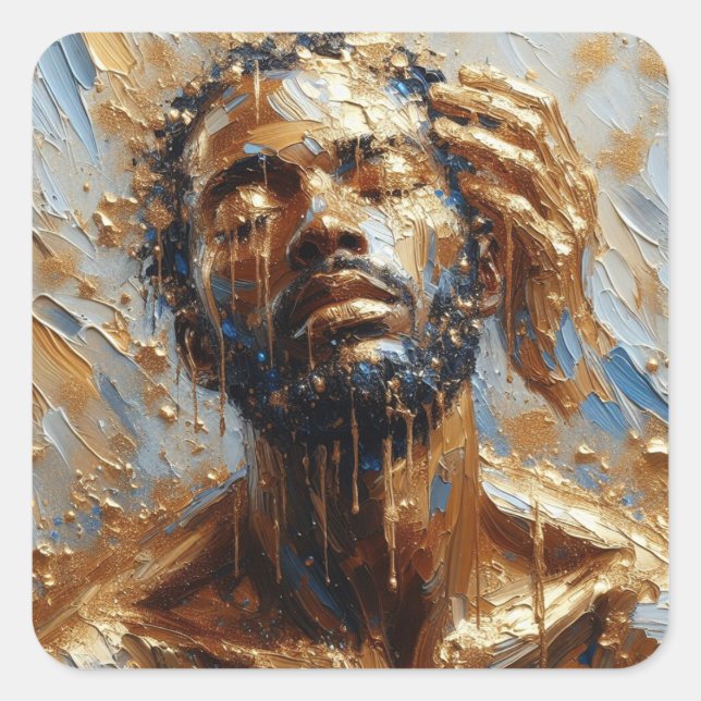 Baptism - Jesus Series Art Collection Square Sticker (Front)