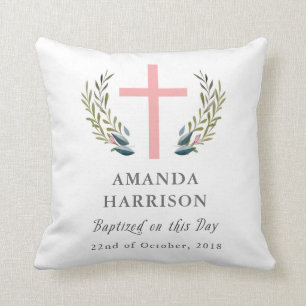 Baptism Keepsake Throw Pillow