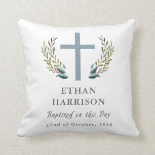 Baptism Keepsake Throw Pillow