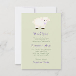 Baptism Lamb Invitation