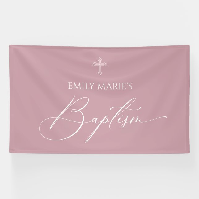 Baptism Mauve banner backdrop (Horizontal)