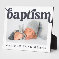 Baptism Modern Bold Simple Custom Photo